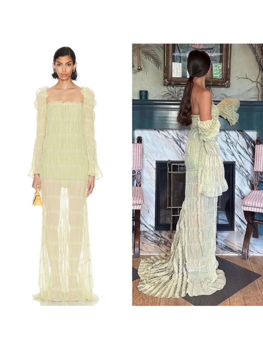 Siedrea denis maxi dress in light green
